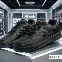 sepatu sekolah airwalk full black
