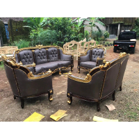 KURSI SOFA TAMU ROMAWI MODERN JATI UKIR MEBEL FURNITURE JEPARA