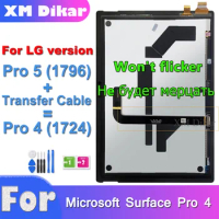 NEW For Microsoft Surface Pro 4 1724 LCD Display Touch Screen Digitizer Assembly For LG VS Pro 5 +Transfer cable=Pro 4