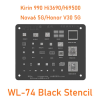 Wylie WL-74 BGA Reballing Stencil for HUAWEI Kirin 990 Hi990 Hi3690/Hi9500 CPU IC Chip Nova 6 5G/Honor V30 5G Planting Tin Net