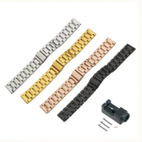 20mm Metal Watchband Strap for Xiaomi Huami AMAZFIT BIP lite Smart Watch Stainless Steel Adjustable Buckle Bracelet Accessories