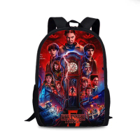 5 Backpack Things Stranger for Student Large Capacity Lightweight Mike Wheeler School Bag