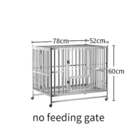 Stainless Steel Dog Cage for Small and Medium Dog Square Kennel with Toilet Indoor Pet Cage Cage with Fence Dog House Indoor