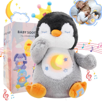 Breathing Stuffed Animal Soothe Snuggle Penguin Plush Sleep Buddy Soothing Breathing Stuffed Penguin