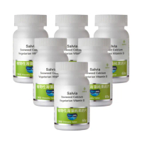 【SALVIA】Salvia植物性海藻純素鈣片*6瓶(60顆/瓶口嚼錠鈣適合素食者兒童青少年孕婦老年及吞食困難者使用)