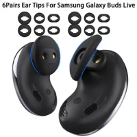 6Pairs Soft Silicone Earbuds Cover Eartips Ear Cap Earplugs for Samsung Galaxy Buds Live Bluetooth Earphones Headphones