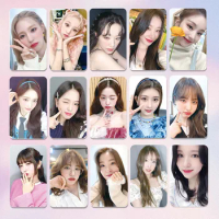 KPOP Idol IVE Jang Won Young (G)I-DLE Mi Yeon Twice ITZY Solo Color Back Selfie Card Double Sided Photo Card Fan Gift Souvenir