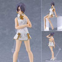 《夏本舖》日版 figma 569b 女性body Mika with 迷你旗袍裝 白色 高跟鞋 紫髮 女性 素體 可動