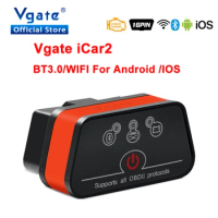 Vgate iCar2 obd2 Bluetooth WIFI Car Scanner Tool ELM327 V2.2 for IOS/Android OBD 2 OBD2 auto diagnostic scanner PK ELM 327 V 1 5
