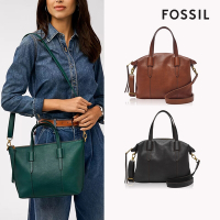 【FOSSIL】Skylar 真皮質感兩用水餃包 (多色可選)