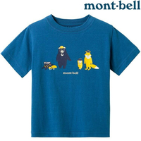 Mont-Bell Cotton T Kid's 兒童款 休閒棉T 蘑菇熊狐狸 2104662 CBL 鈷藍