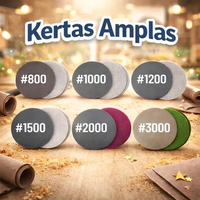 [PACK] Kertas Amplas Bulat 3" Inch 7.5cm Set 30pcs Velcro Grit 800 - 3000 Orbital Sander Sheet Tempe