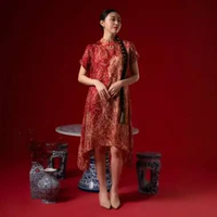 Lausboutique-Dress Qipao Liu-Seri Qing Hua-Dress Qipao Batik Bulat