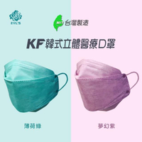 【艾爾絲】3D醫用口罩 KF立體口罩 夢幻色系(10入/雙鋼印/醫療級口罩/夢幻紫、薄荷綠)