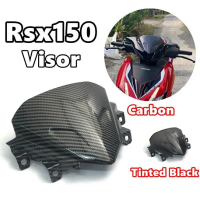 RSX150 COWLING VISOR WINDSHIELD TRANSPARENT BLACK CARBON HANDLE COVER CAP WIND SHIELD RSX 150 CERMIN