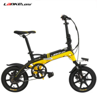 14 Inches Folding Bicycle, Integrated Magnesium Alloy Rim, Front &amp; Rear Disc Brake, Suspension Fork Electric Bike