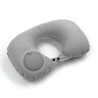 #N/A - H63D 充氣U型枕,旅行頸枕, 按壓自動充氣,便攜旅行護頸枕頭,飛機枕戶外旅遊充氣枕,枕頭灰