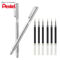 Japan Pentel Gel Pen BL625 Metal Pen Holder Mini Signature Pen 0.5mm Black Core Smooth Speed Dry Business Office Accessories