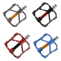 2pcs Bicycle Pedals Waterproof Three-Pelin Pedals Aluminum Alloy Bearings For Folding Mountain Bikes/road Bikes Accessories
