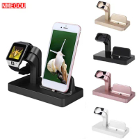 2 In 1 Charging Dock Station Bracket Cradle Stand Holder Charger for IPhone X 8 7 6S Plus 5S Dock for Apple Watch Iwatch Charger