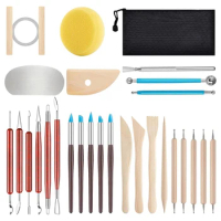 Clay Tools Kit,28 PCS Pottery Tools,Polymer Clay Tools,Air Dry Clay Tools Set For Kids, Adults,Potte