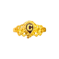 916 Gold Initial Ring (2.58g) - Personalized & Elegant, Size 16