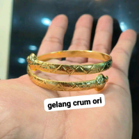 Gelang lilit lapis emas crum ori