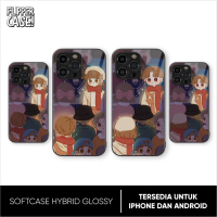 Case HP Glass Couple Pasangan Untuk IPhone/Oppo/Samsung/Vivo/Realme/Xiaomi/Poco Softcase Flippercase