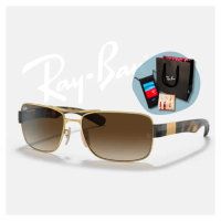 【RayBan 雷朋】雙槓漸層太陽眼鏡(RB3522-001/13 64mm)