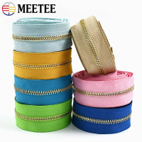 2/3/4/5Yards 5# Metal Zipper Tape For Garment Open-End Decorative Zips By The Yard Bag Jacket Closur