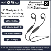Pizen Neckband Wireless Bluetooth Cable QCC5125 LDAC/aptX Adaptive/aptX-HD for Audiophile IEM MMCX/2PIN/IE80/QDC/A2DC/IE40PRO