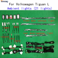 TVYVIKJ Car Interior Atmosphere Light Kit Auto Original Ambient Lights for VW Tiguan L 2017-2021 multi-color ambient light