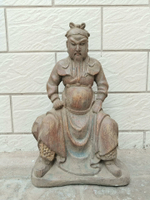 木雕佛像造像擺飾工藝品楠木關公，關二爺高35cm。