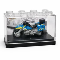 VINCLUX Mainan Miniatur Motor Polisi Diecast Metal Box Acrylic Police Mini Motor Polisi 01