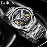 Biden Jam Tangan Pria Olahraga MiliteTampilan Tanggal Chronograph jam tangan cowok