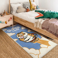 我不是胖虎聯名兒童房床邊長條地墊可愛趣味老虎地毯毛絨墊子