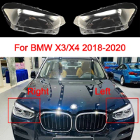 Car Front Headlight Cover Left/Right Faros Delanteros Cover Glass Lampshade For BMW X3/X4 2018 2019 2020 Car Accessoires
