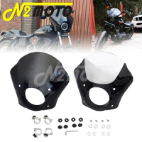 For Harley Sportster XL 883 1200 R/L/C Roadster Low 86-15 Quarter Fairing Motorcycle Headlight Windscreen Cover Gauntlet Fairing