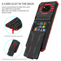 Poco X3 Pro NFC 2020 m3 PocoX3 X 3 Case Card Slot Kickstand Holder Stand Case For Xiaomi Poco x3 pro m3 poco x3 Cover pokox3pro