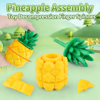 {KANSI Enterprise]   3-in-1 Pine Fidget Toys - Fidget Cube, Fidget Spinner& Puzzle Blocks - Creative
