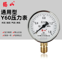 鸛山壓力表Y60空壓機儲氣罐華科不銹鋼耐震壓鶴山徑向儀表1.6mpa