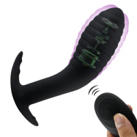 Prostate Massager Remote Control Anal Plug Vibrator Waterproof 10 Stimulation Modes Butt Anus Massager Silicone Sex Toy for Men