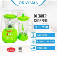 BLENDER OKAYAMA 2in1 BLENDER CHOPPER FOOD POCESSOR | OK-372