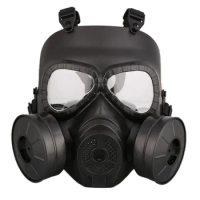 Tactical Military Face Mask For Airsoft BB Gun CS Cosplay Costume Protective Full Face Gas Mask Skull Adjustable Strap