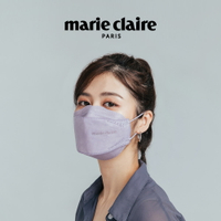 【ONEDER旺達】Marie Claire 美麗佳人一般醫療口罩(10入組) 立體醫療口罩-煙灰紫 MC-KF001
