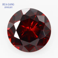 Deep Garnet 0.8~3.75mm Cubic Zirconia Round Shape Loose CZ Stone 5A Brilliant Cut Synthetic Gems For Sale Free Shipping