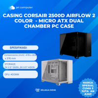 CASING CORSAIR 2500D AIRFLOW 2 color  - Micro ATX Dual Chamber PC Case