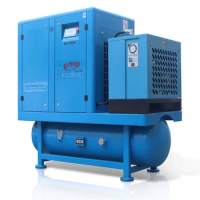 China 10 Hp 7.5kw High efficiency silent electric combined screw type air compressor
