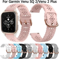 20mm Watch Band Strap For Garmin Venu SQ 2 Venu2 Plus Sports Bracelet Vivoactive 3 5 Forerunner 245 55 Silicone Watchband Correa