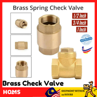 HOMS PN25 Non Return Valve Brass Check Valve Spring Check Water Copper One Way Swing Ram Injap